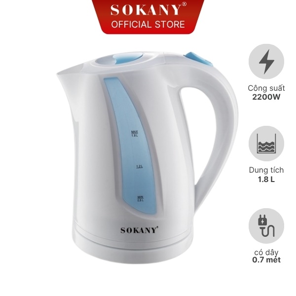 Ấm Siêu Tốc Sokany 1.8L