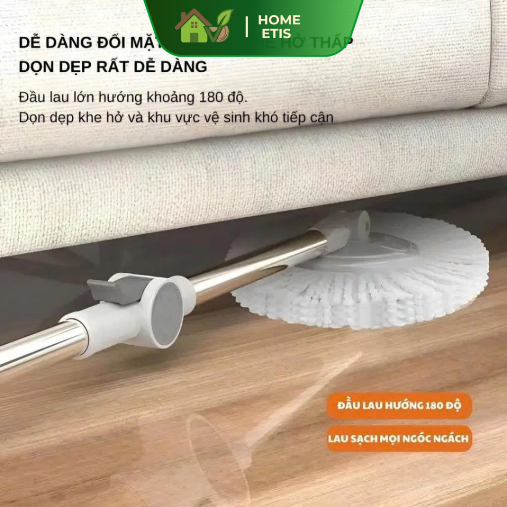 Hình: cây lau nhà microfiber siêu thấm hút