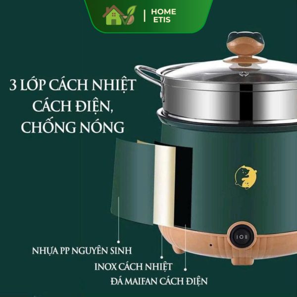 Nồi lẩu điện mini 1.8l đa năng giá rẻ