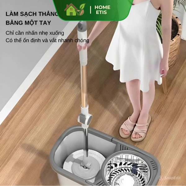 Hình: cây lau nhà xoay 360 tự vắt
