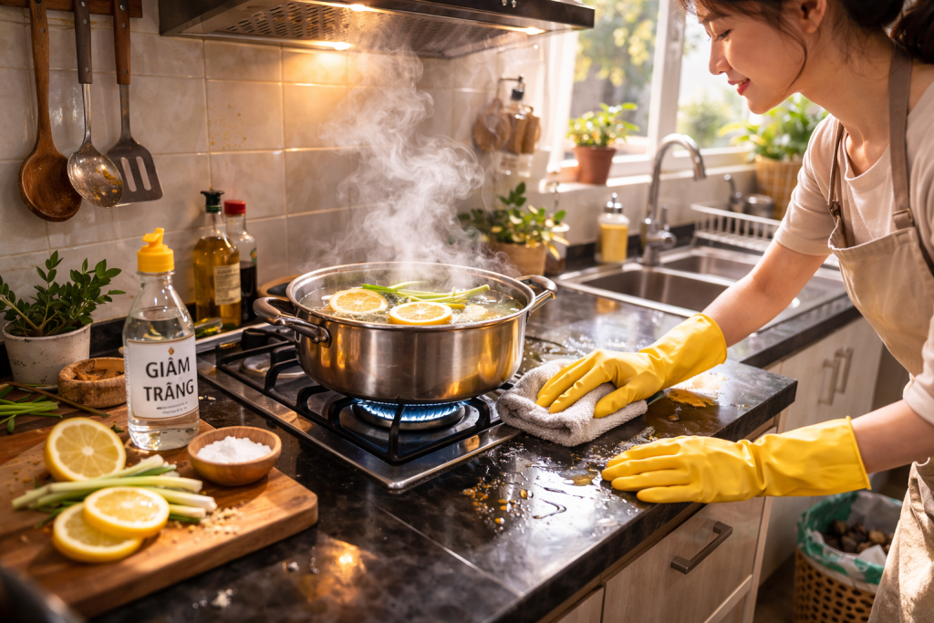 Cách Khử Mùi Bếp Sau Khi Nấu Ăn Không Còn Mùi Hiệu Quả