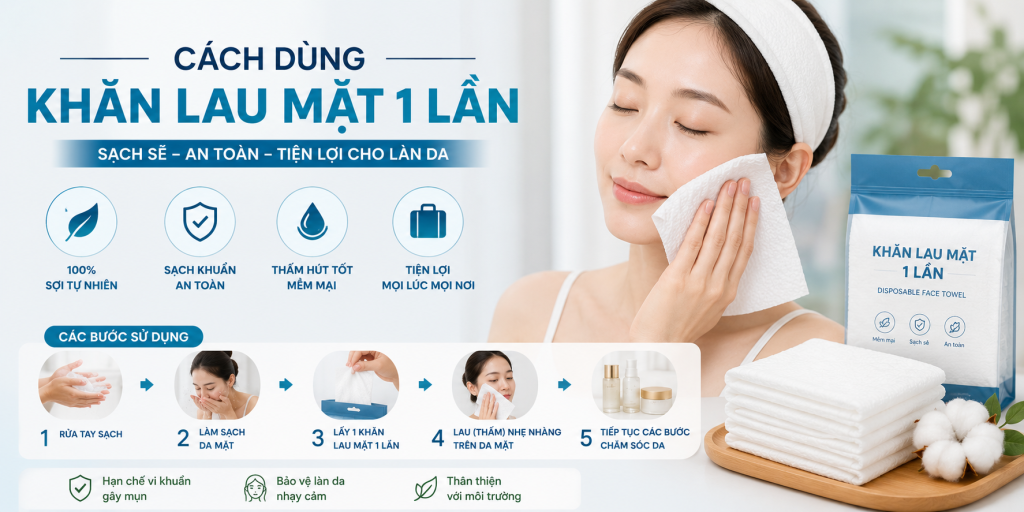 cách dùng khăn lau mặt 1 lần